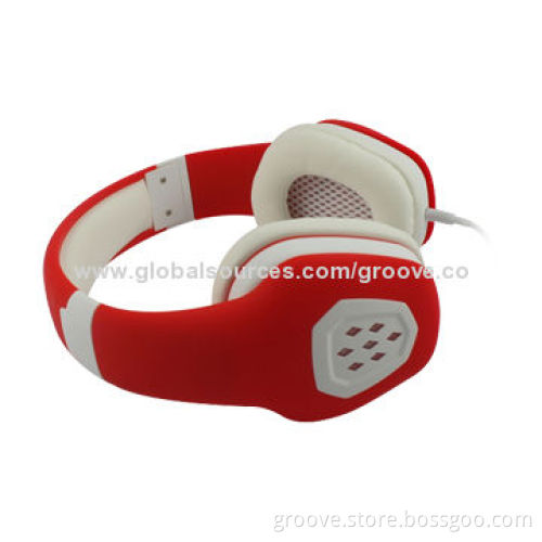 Fashionable Colorful Headset with Leathe Cover and Rubber Surface